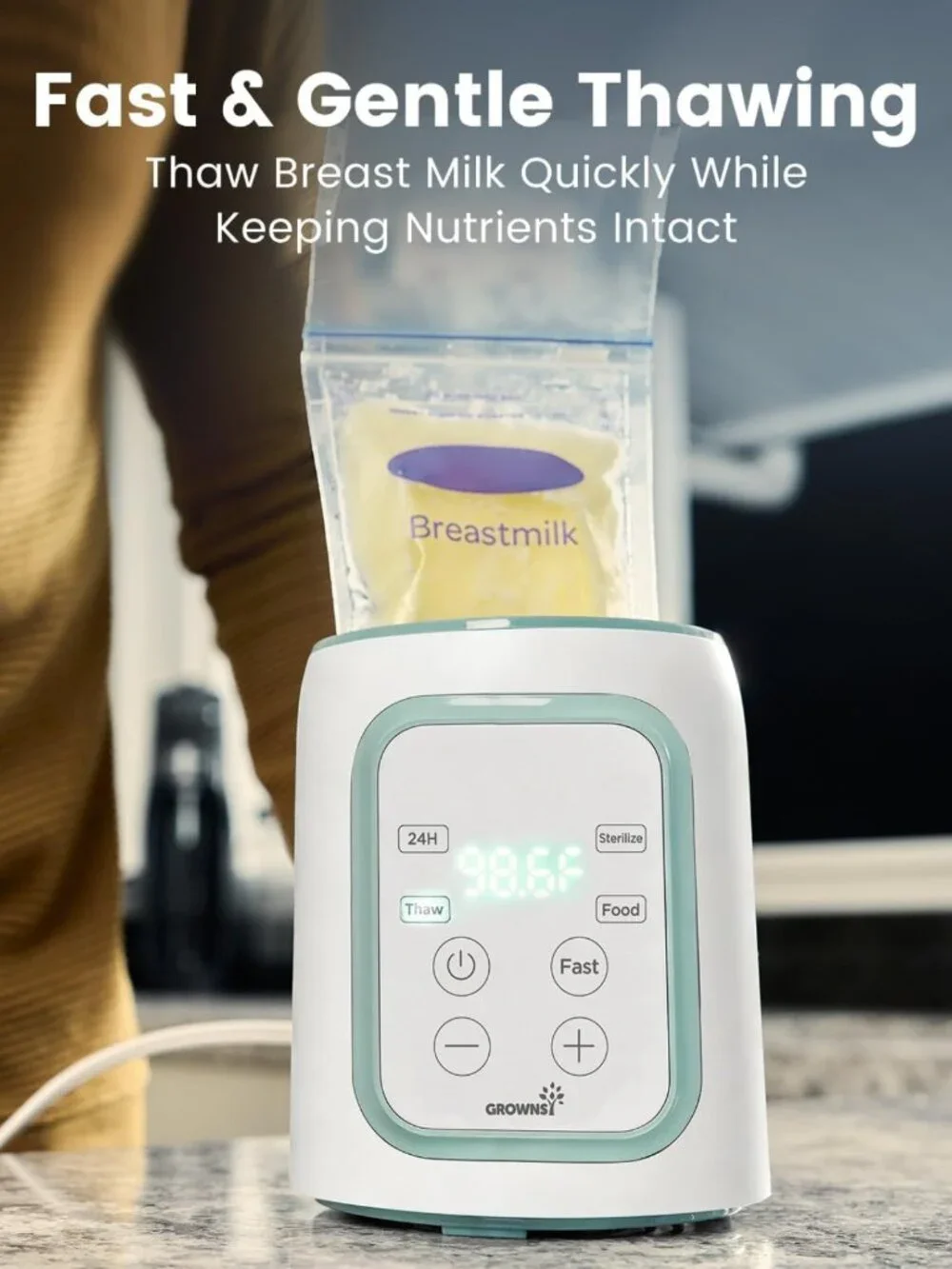 8-in-1 Baby Bottle Warmer & Food Heater, Fast Milk Warmer with Timer, BPA-Free